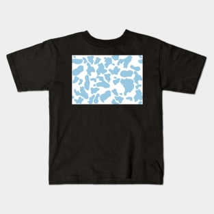 Blue Cow Print Kids T-Shirt